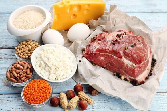 Proteina handiko edukiak dituzten produktuak